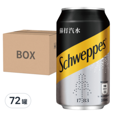 Schweppes 舒味思 蘇打汽水, 330ml, 72罐