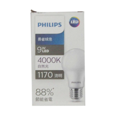 PHILIPS 飛利浦 4000K LED 燈泡 9W E27, 自然光, 1個