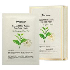 JMsolution 弱酸性茶樹鎮靜面膜, 10片, 1盒