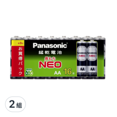 Panasonic 錳乾電池3號, 16入, 2組