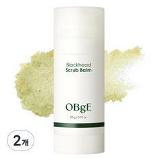 OBgE 黑頭去角質棒 20g, 2支, 1入