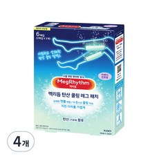 MegRhythm 美舒律 碳酸涼感足貼 6枚入, 4個