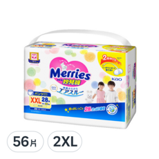 Merries 妙而舒 日本境內版 妙兒褲/尿布, XXL, 56片