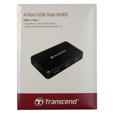 Transcend 創見極速USB 3.1 HUB多功能4埠集線器 含1埠支援快速充電 78.6 x 49.5 x 15mm 44g, TS-HUB3K, 1個