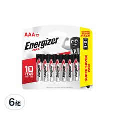 Energizer 勁量 鹼性4號電池, 12顆, 6組