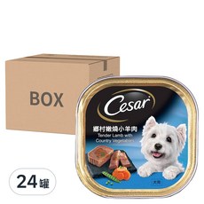 Cesar 西莎 風味餐盒 犬用, 鄉村嫩燒小羊肉口味, 100g, 24罐