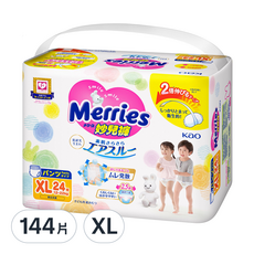 Merries 妙而舒 妙兒褲/尿布, XL, 144片