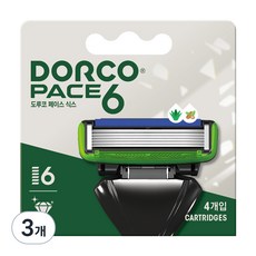 Dorco face 6 6 剃須刀片, 4件, 3個