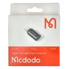 Mcdodo 麥多多 極致系列 3A快充 轉接頭 Type-C to Lightning 26.6 x 11 x 6.8mm 2.3g, 黑色, 1個