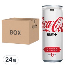 Coca-Cola 可口可樂 纖維+, 330ml, 24罐