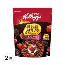 Kellogg's 家樂氏 Granola 纖穀脆 黑巧野莓穀物麥片, 300g, 2包