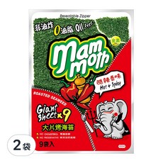 mam moth MM象 泰式烤海苔 酷辣香味, 54g, 2袋