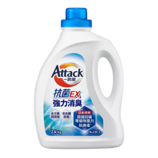 Attack 一匙靈 抗菌EX強力消臭洗衣精, 2.4kg, 1瓶