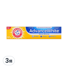 ARM&HAMMER 閃耀亮白牙膏, 170g, 3條