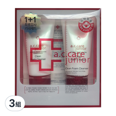 a.c.care Junior 溫和洗面乳2件組, 3組, 300ml