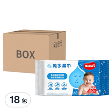 HUGGIES 好奇 純水嬰兒濕巾 純淨水潤型 40532, 80張, 18包