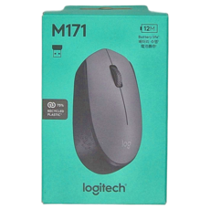 logitech 羅技 台灣公司貨 M171 光學無線滑鼠, MR0099, 灰黑色