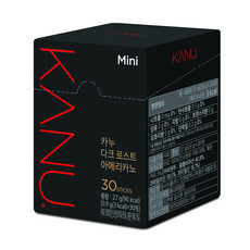 KANU 深烘焙美式黑咖啡隨身包, 0.9g, 30入, 1盒