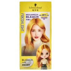 Schwarzkopf 施華寇 FRESHLIGHT 漂色染髮劑 第一劑25g + 第二劑83ml 亮麗金, 1盒