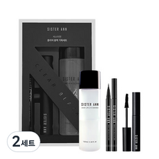 Sister & Clear Black 3 件套, 2組, Liner Edge Black + Smart Power Proof Mascara Black + Smart Lip & Eye Remover