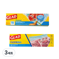 GLAD 佳能 冷凍夾鍊袋 L號+Flex & Seal冷凍夾鍊袋 L號 28入組, 3組
