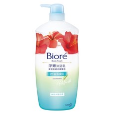 Biore 蜜妮 淨嫩沐浴乳 控油清爽型 熱情木槿花香, 1kg, 1瓶