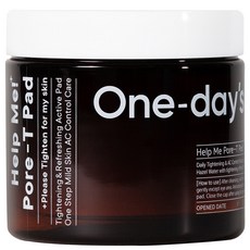 One-day's you 毛孔護理清潔爽膚棉片 60入, 125ml, 1罐