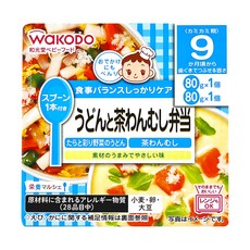 WAKODO 和光堂 烏龍麵茶碗蒸便當 9個月以上 2入, 160g, 1盒