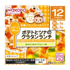 WaKODO 和光堂 馬鈴薯焗烤午餐 鮭魚香菇蒸飯90g + 馬鈴薯焗烤80g 1歲以上, 170g, 1盒