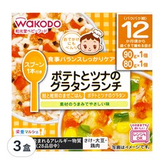 WaKODO 和光堂 馬鈴薯焗烤午餐 鮭魚香菇蒸飯90g + 馬鈴薯焗烤80g 1歲以上, 170g, 3盒