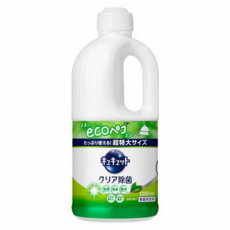 Kao 花王 Cucute 珂珂透 Cucute 餐具洗碗精補充瓶 綠茶香, 1250ml, 1瓶