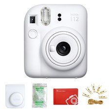 FUJIFILM 富士 instax 馬上看 Instax Mini 12拍立得相機+專用保護殼+拍立得底片 10張+迷你相冊+相片線, 單品, 1組