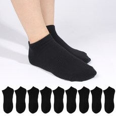 Doobalro 女款休閒短襪 10雙, 黑色