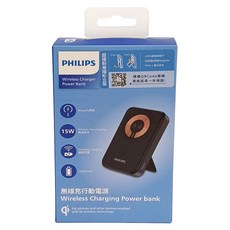 PHILIPS 飛利浦 10000mAh立架式磁吸無線快充行動電源 附USB-C 連接線 + 使用說明書 105 x 67.2 x 20mm 220g, DLP2716Q/96, 單一顏色