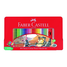 FABER-CASTELL 輝柏115893 油性色鉛筆 附水彩筆, 1組, 60色