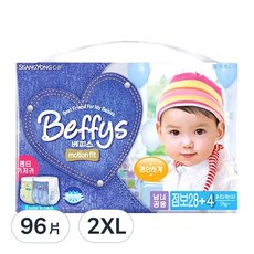 BEFFYS 韓國製 Motion Fit 好動褲型尿布, XXL, 96片