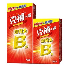 克補 B群+鐵 加強錠, 90錠, 1組