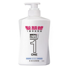 MEN's Biore 髮顏體潔淨露 淨皂清香, 480ml, 1瓶