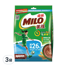 MILO 美祿 巧克力麥芽飲品 減糖配方, 25g, 14包, 3袋