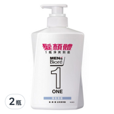 MEN's Biore 髮顏體潔淨露 淨皂清香, 480ml, 2瓶