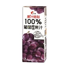 光泉 果汁時刻 100%葡萄綜合果汁, 200ml, 24瓶