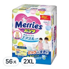 Merries 妙而舒 日本境內版 嬰兒拉拉褲/尿布, XXL, 56片