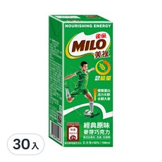 MILO 美祿 巧克力麥芽飲品, 198ml, 30入