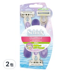 Schick 舒適牌 舒柔仕女輕便刀敏感肌 55g, 3入, 2包