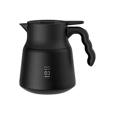 HARIO V60 不鏽鋼保溫咖啡壺PLUS VHSN-80-B 黑色, 800ml, 1個