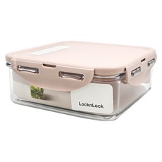 LocknLock 樂扣樂扣 Bisfree 純淨正方形保鮮盒3入組 粉色, 870ml, 1組