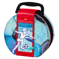 FABER-CASTELL 輝柏 造型連接筆禮盒 足球, 33色, 1盒