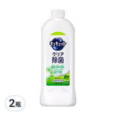 Kao 花王 Cucute 珂珂透 Cucute 餐具洗碗精補充瓶 綠茶香, 370ml, 2瓶