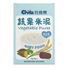 Chila 兒食樂 蔬果米泥, 紫山藥, 4個月以上, 12g, 1盒