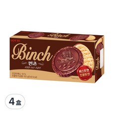 LOTTE 樂天 BINCH 巧克力餅乾, 102g, 4盒